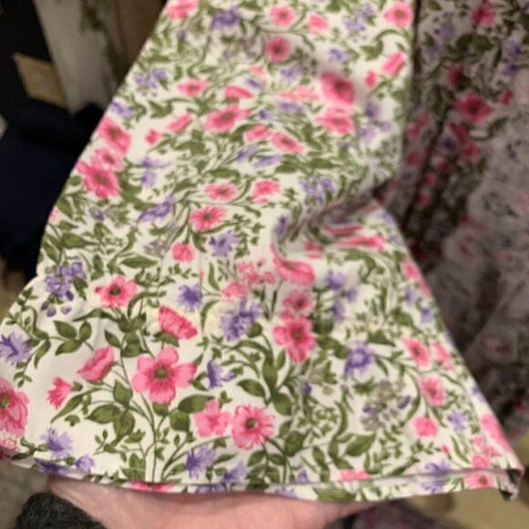 Victoria's Secret Vintage Gold Label floral cotton with lace sleeping shirt M/L - Picture 6 of 15